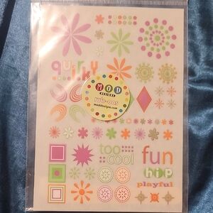 Colorful Rub-On Transfer Sheet